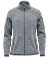 FHZ-1W Stormtech Ladies Avalante Full Zip Knitted Fleece Jacket Granite Heather colour image